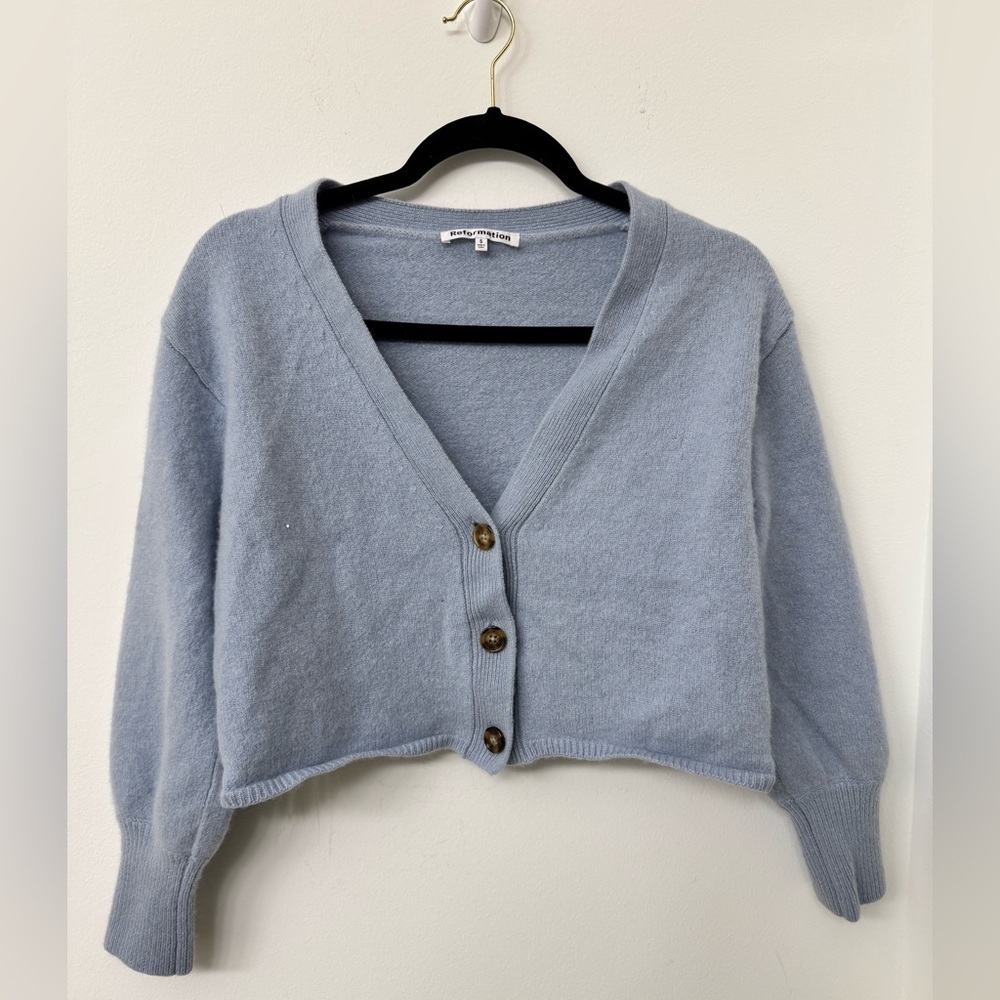 Reformation 100% Cashmere V-Neck Sweater Size Small
